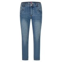 Anna C straight 7/8 stretch denim mid stone XS