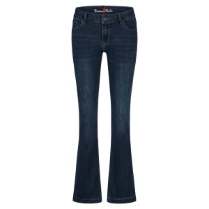 Italy Bootcut-B stretch denim deep blue L