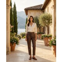 Studio Pants vegan leather brown XS