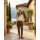 Studio Pants vegan leather brown XS