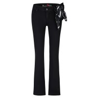 Italy Bootcut stretch denim pure black XS