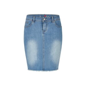 Malibu-Zip Skirt stretch denim lagoon blue XXS