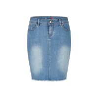 Malibu-Zip Skirt stretch denim lagoon blue XXS