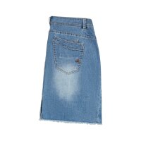 Malibu-Zip Skirt stretch denim lagoon blue XXS