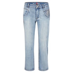 Anna C straight 7/8 stretch denim random leo M