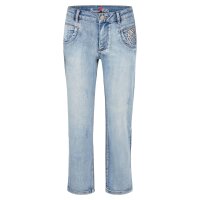 Anna C straight 7/8 stretch denim random leo M