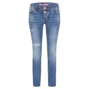 Malibu TS cropped stretch denim mid destroy XS