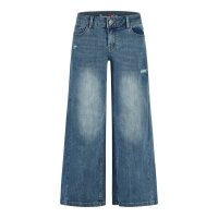 Italy Palazzo stretch denim used stone XS