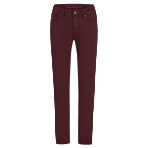 Malibu-Zip high cropped stretch twill dark berry S