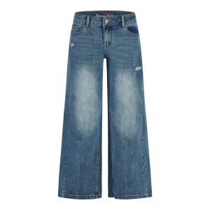 Italy Palazzo stretch denim used stone S