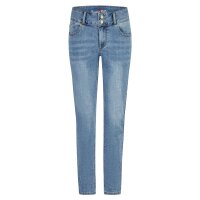 Tummyless cropped stretch denim mid denim XS