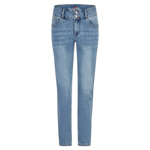 Tummyless cropped stretch denim mid denim S