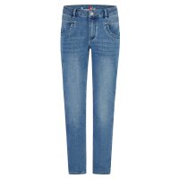 Anna C straight cropped stretch denim ocean blue S