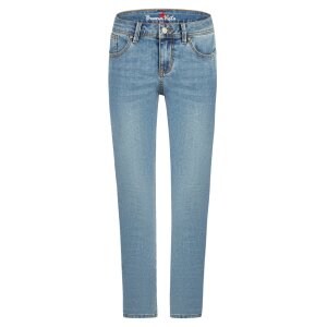 Malibu-Zip high cropped stretch denim bright denim XS