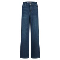 Wide Leg Pleat stretch denim nightfall denim S