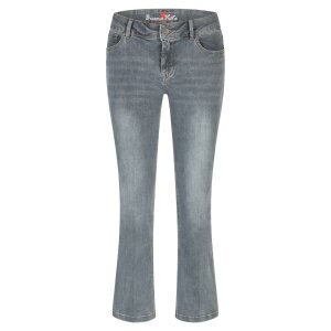 Italy K Kick Flare stretch denim light anthra XS