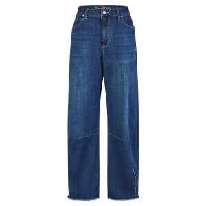 Relaxed Barrel stretch denim dark stone S
