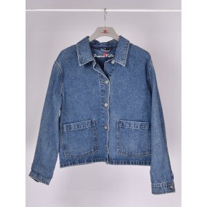 Boxy Jacket stretch denim mid denim XS
