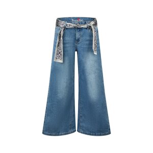 Italy Palazzo stretch denim medium blue L