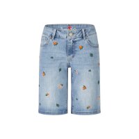 Italy-Short stretch denim orange denim XS