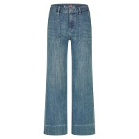 Wide Leg Worker stretch denim shadow blue XS
