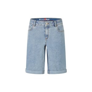 Italy-Short stretch denim dot and stripe XS