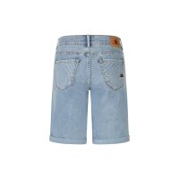 Italy-Short stretch denim dot and stripe XS