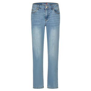 Stella-Zip straight-S stretch denim bright denim L